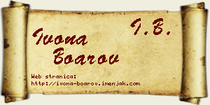 Ivona Boarov vizit kartica
